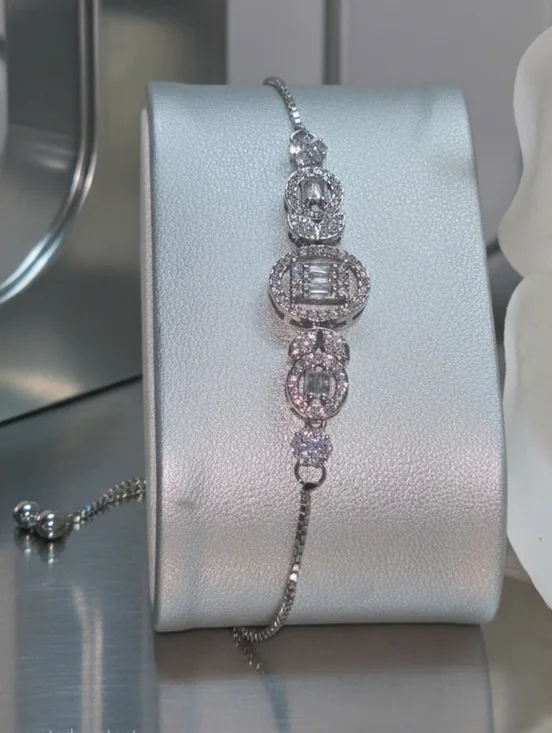 Silver Pave Crystal Bracelet - Picture 1 of 5